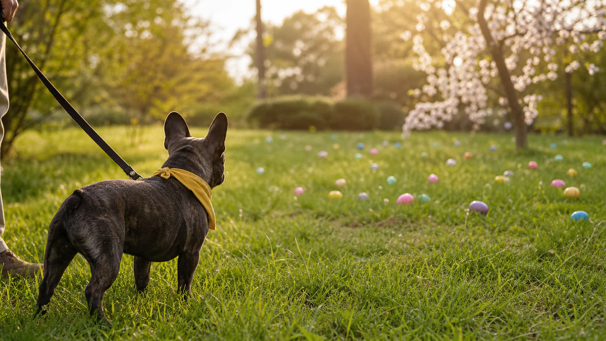 Easter Egg Hunt Safety for Dogs editorial scene