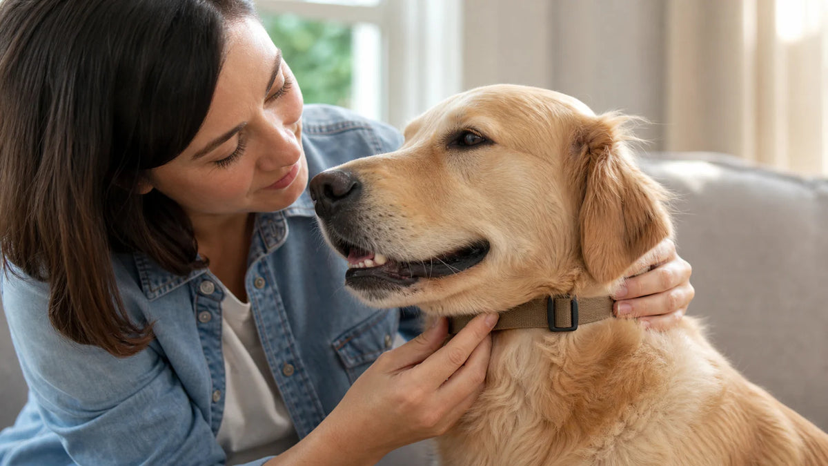 How Tight Should a Dog Collar Be? editorial scene