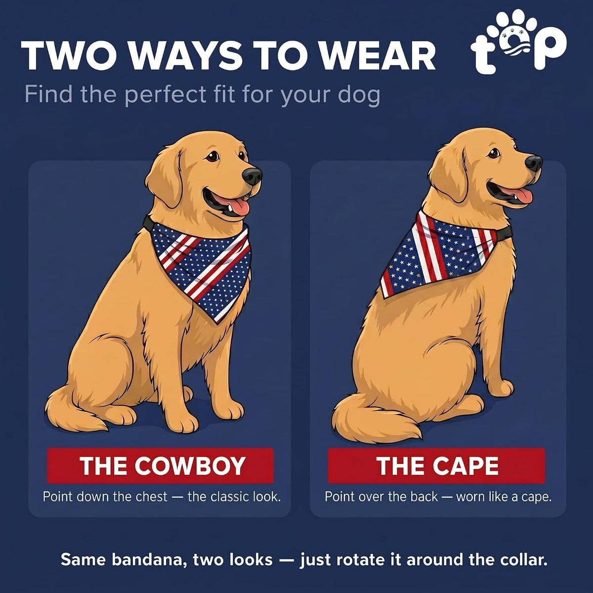 Sgt. Stubby Patriotic Dog Bandana Collar — photo 5