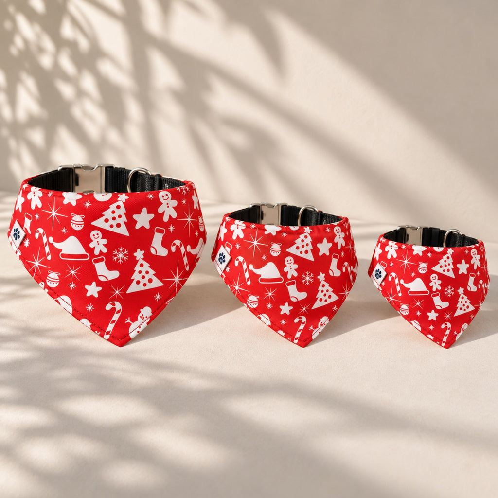 Yuletide bandana collar - Sizes small medium large